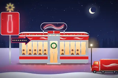 Retro-diner i sneen